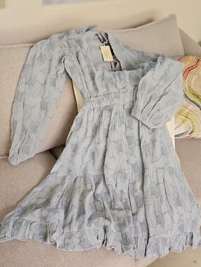 Guess Pale Blue Women's Top with Label Detail